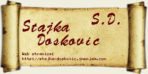 Stajka Dosković vizit kartica